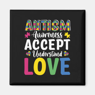 Íman Quebra-cabeça Consciência do Autismo Aceitar Compr