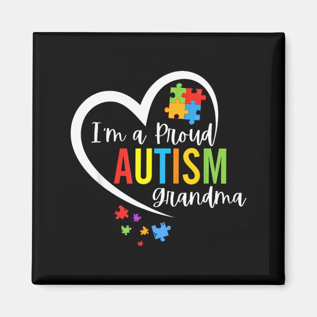 Íman Quebra-cabeça de Conscientização sobre Autismo Cor (Frente)