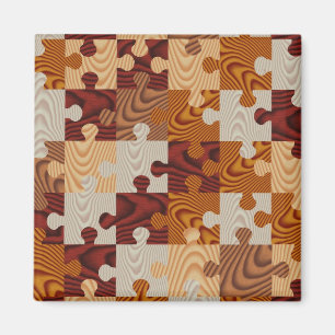 Íman quebra-cabeça de madeira de madeira