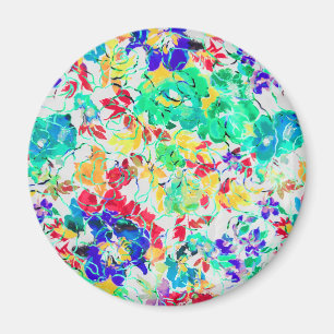 Íman Quebra-cabeça de padrões florais abstratos fofos