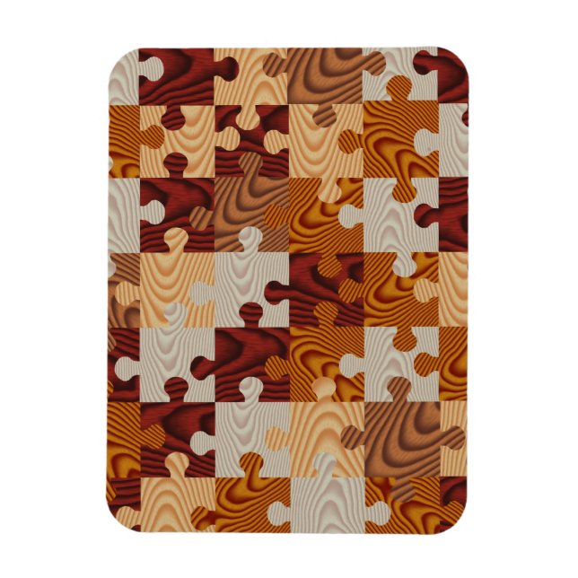 Íman Quebra-cabeça de serra de madeira (Vertical)