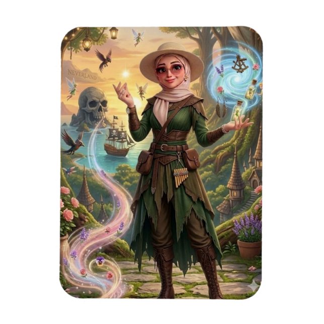 Íman Quebra-cabeça Fantasia da Floresta Encantada (Vertical)