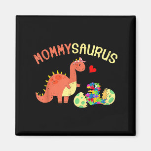 Íman Quebra-cabeça Mommysaurus dinossauro autismo consc