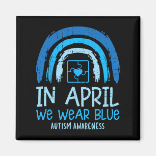 Íman Quebra-cabeça Rainbow Em Abril Vestimos Autismo Az
