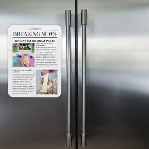 Íman Quebrando notícias na primeira página primeiro ani