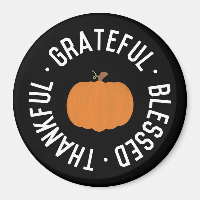 Íman Queda Agradeço a abençoada abençoada Pumpkin outon (Frente)