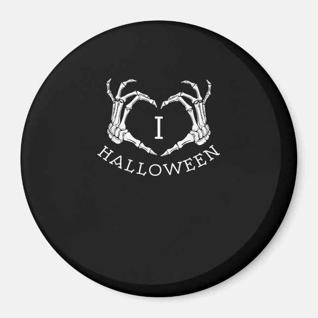 Íman Queda do Coração do Esqueleto das Halloween (Frente)