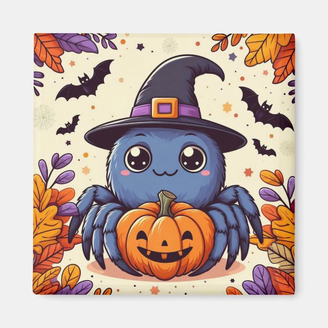 Íman Queda/outono/aranha/bruxa/halloween (Frente)