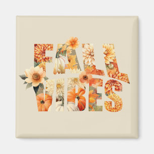 Íman Queda vibes flores silvestres de aquarela folhas o