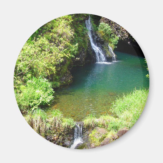 Íman Quedas de água ao longo da estrada para Hana, Maui (Frente)