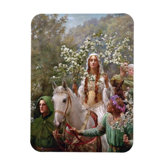 Íman Queen Guinevere's Maying c. 1900, por John Collier (Vertical)