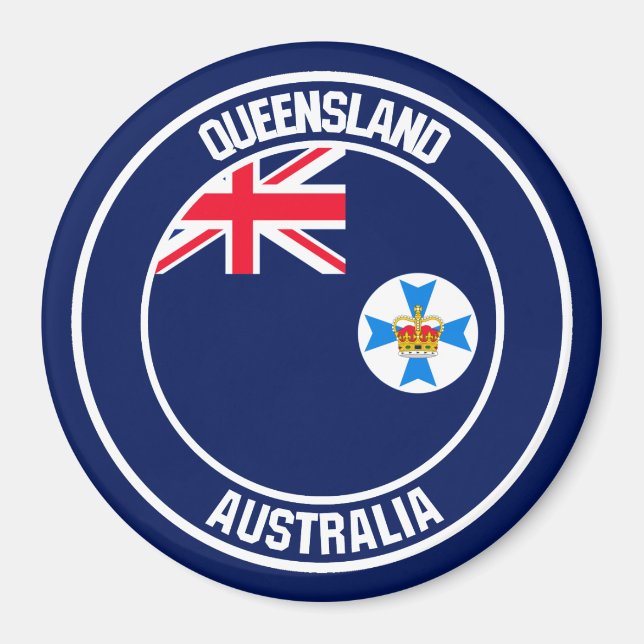 Íman Queensland Round Emblem (Frente)