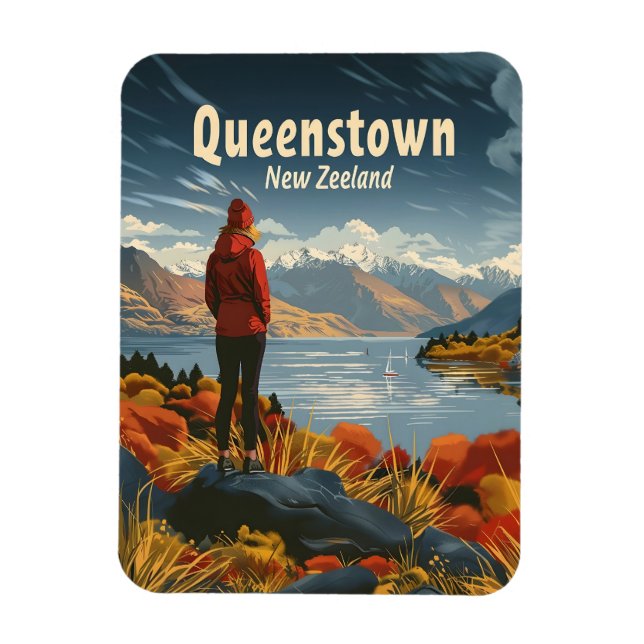 Íman Queenstown New Zeeland Viagem (Vertical)