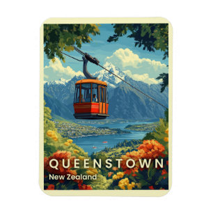 Íman Queenstown, Nova Zelândia Incrível Vista de Montan
