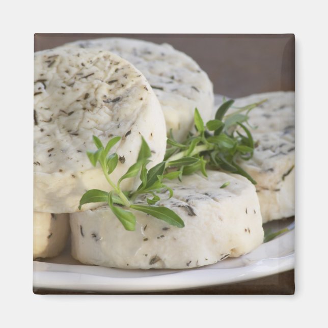 Íman Queijo de cabra francês - chevre - com ervas em um (Frente)