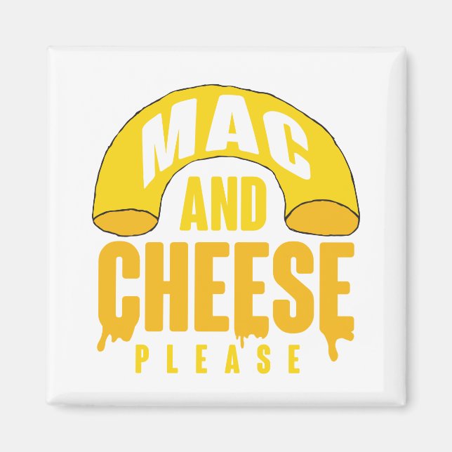 Íman Queijo de macarrão amarelo para crianças Mac e que (Frente)