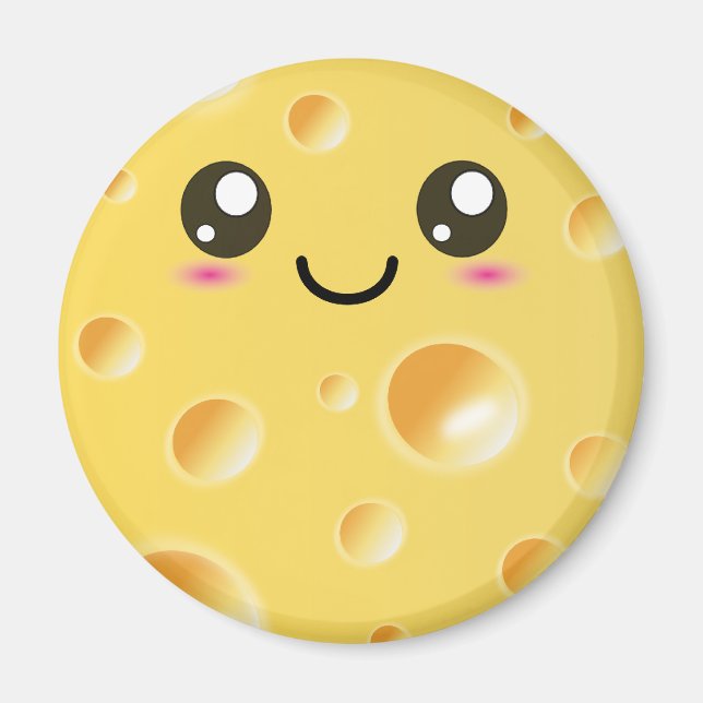 Íman Queijo Feliz de Kawaii Cute (Frente)