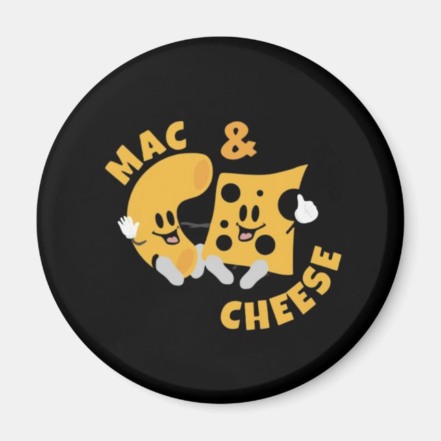 Íman Queijo Mac & Queijo Engraçado Ideia de Presente (Frente)
