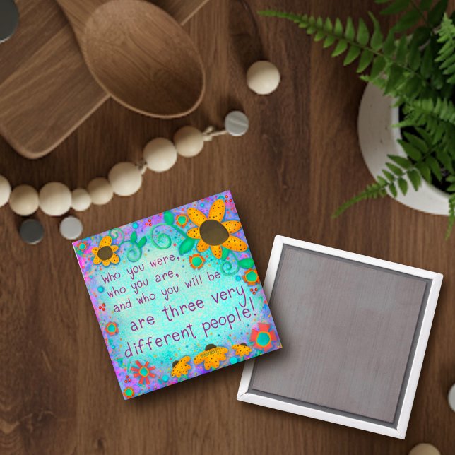 Íman Quem você cita o Bonito Floral Inspiracional (Criador carregado)