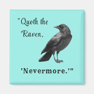 Íman "Quente o Raven..." Magnet Aqua Personalizado