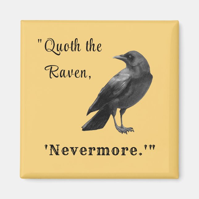 Íman "Quente o Raven..." Magnet de outono Personalizado (Frente)