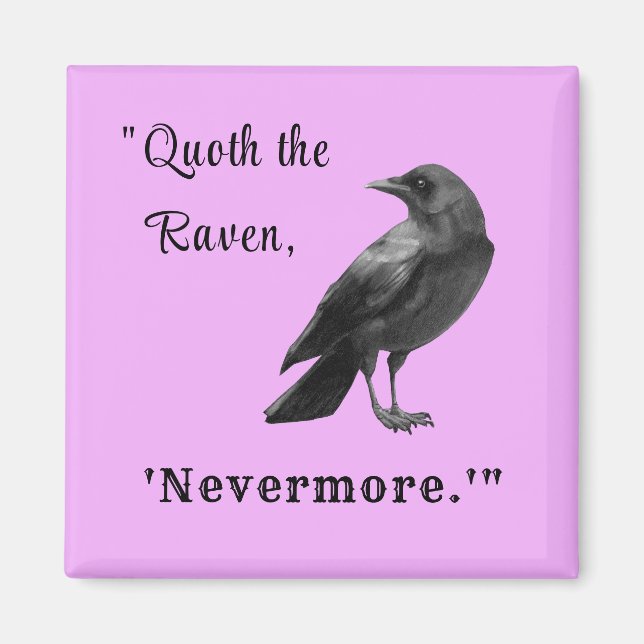 Íman "Quente o Raven..." Magneta de Lavanda Personaliza (Frente)