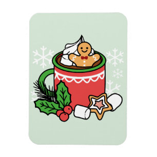 Íman Quente quente com a queda de neve chamada de cacau