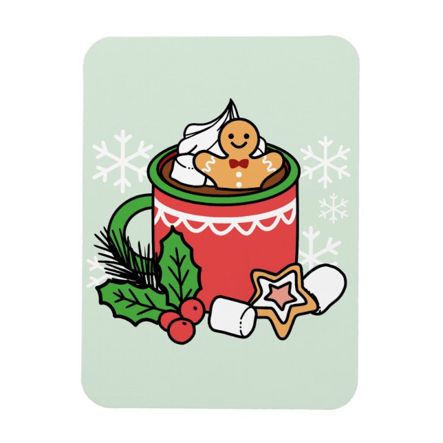 Íman Quente quente com a queda de neve chamada de cacau (Vertical)