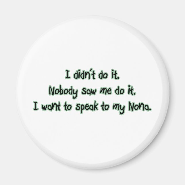 Íman Quer falar com Nona (Frente)