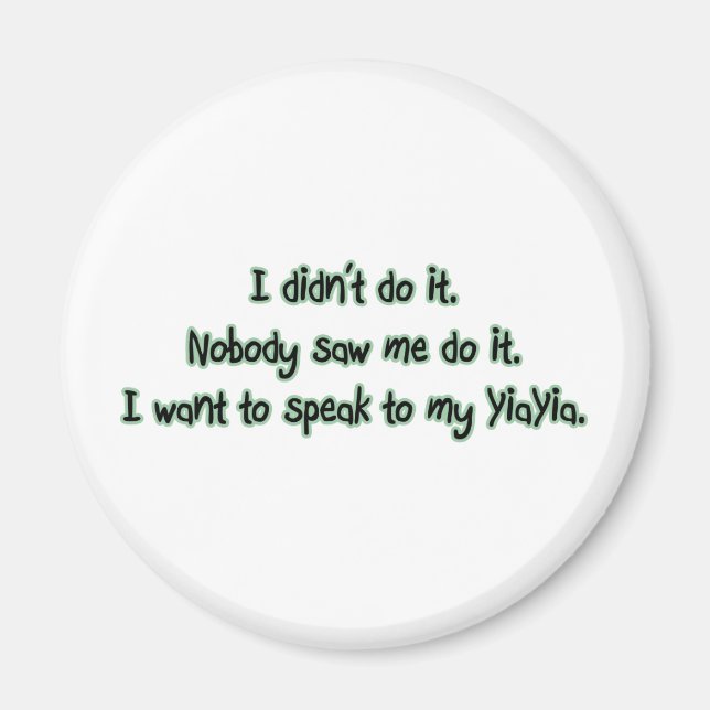 Íman Quer falar com YiaYia (Frente)