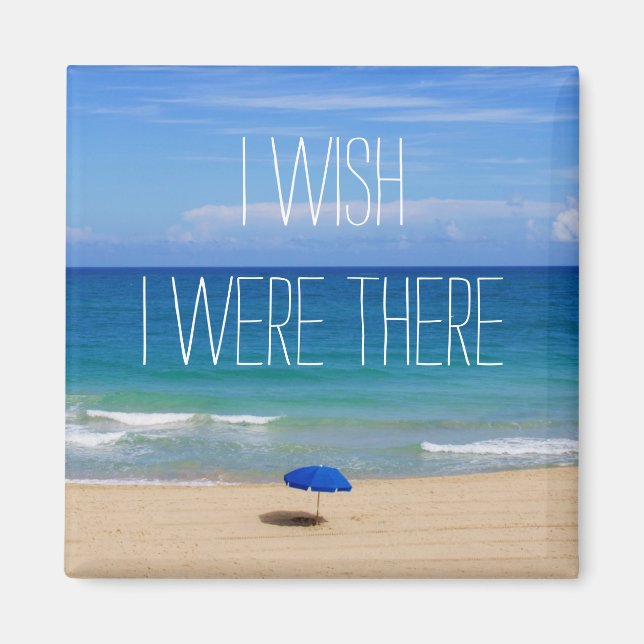 Íman Queria Estar Lá - Blue Beach Umbrella (Frente)