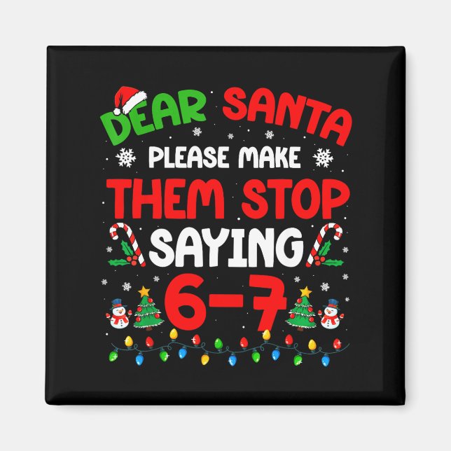 Íman Querido Papai Noel 67 Meme Natal Divertido Seis Se (Frente)