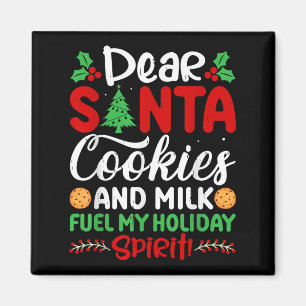 Íman Querido Papai Noel Biscoitos E Leite Alimentam Meu