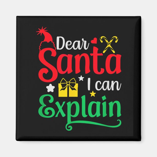 Íman Querido Papai Noel Eu Posso Explicar Piadas De Nat (Frente)