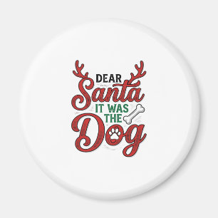 Íman Querido Papai Noel Foi O Cachorro Camisa De Natal 