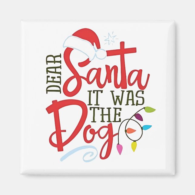 Íman Querido Papai Noel Foi o Cachorro Engraçado  (Frente)