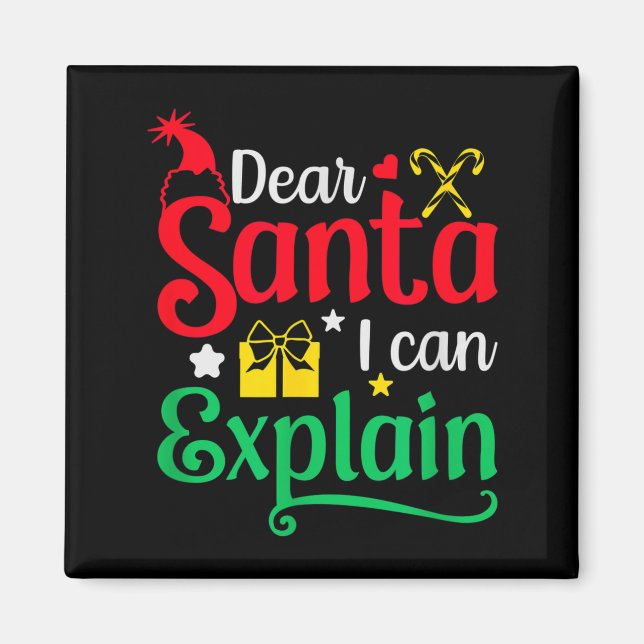 Íman Querido Papai Noel Posso Explicar Piadas de Natal  (Frente)