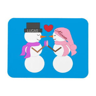 Íman Querido Snowpeople in Love: Blue-green