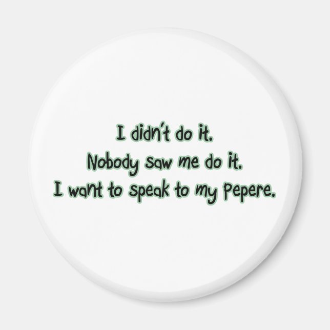 Íman Quero falar com Pepere (Frente)