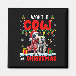 Íman Quero Uma Vaca Para Papais noeis De Natal, Fazende