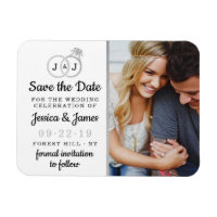 Quic Faux Silver Foil Monogramas Casamentos