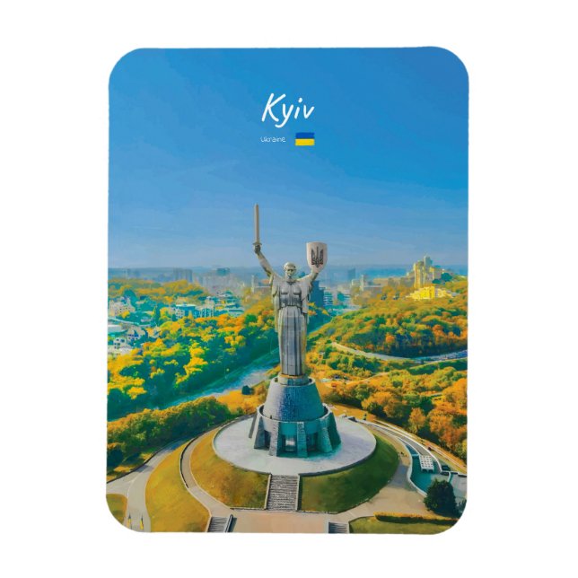 Íman Quieve, Ucrânia - Monumento Mãe Ucrânia Arredondad (Vertical)