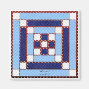 Íman Quilt Block Pattern "Alabama" Magnet