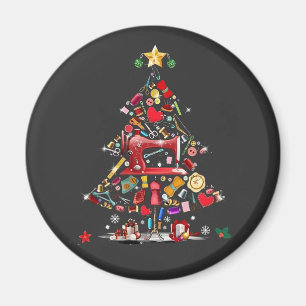 Íman Quilter Merry Christmas Árvore de Retalhos de Quil