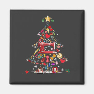 Íman Quilter Merry Christmas Árvore de Retalhos de Quil