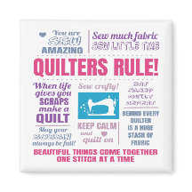 Quilters Rule Engraçado Quilting Sayings