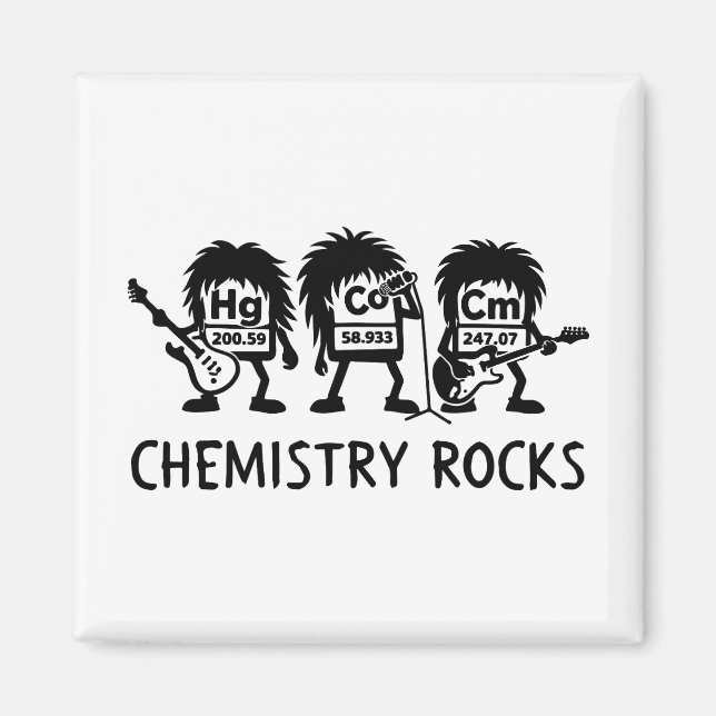 Íman Química Bate Banda de Rock de Ciência (Frente)