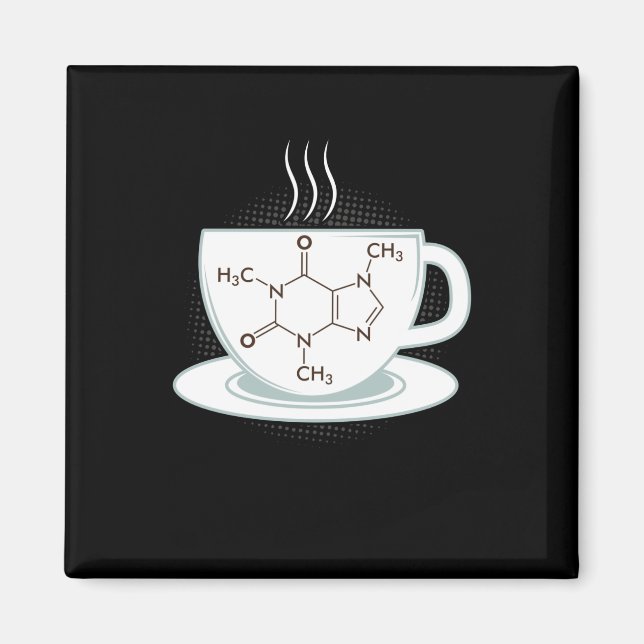 Íman Química Caffeine Molecule (Frente)