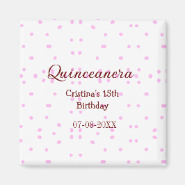 Íman Quinceanera anos 15 de aniversário adicione nome p