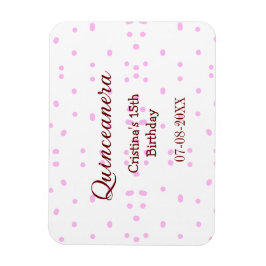 Íman Quinceanera anos 15 de aniversário adicione nome p